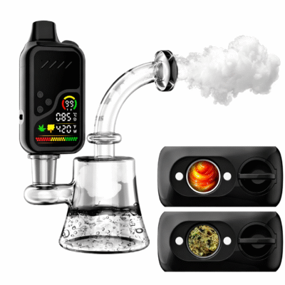 2-in-1 Dry Herb & Wax Vaporizer with Water Pipe Adapter | OEM