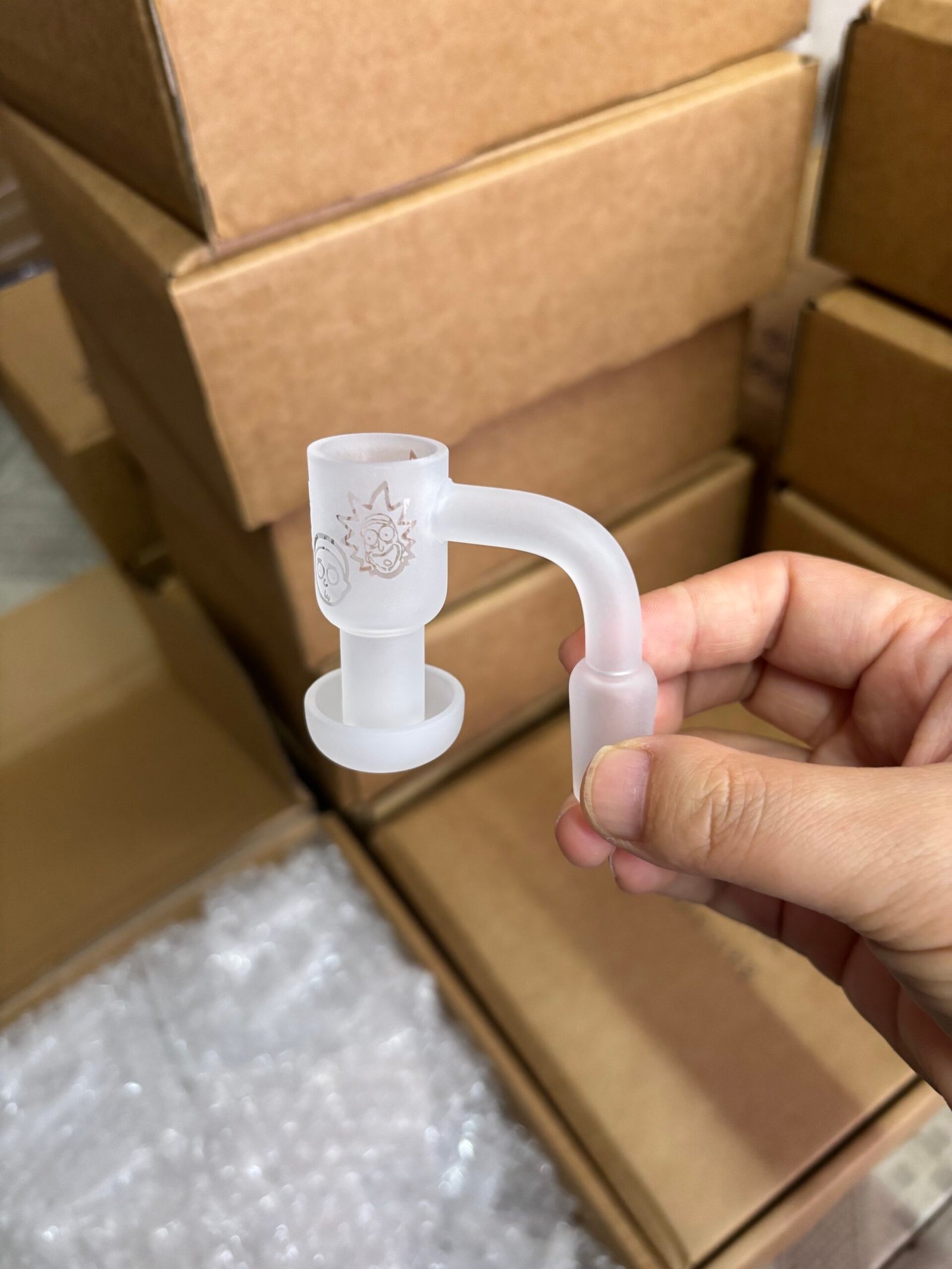 Frosted Sandblasted Cartoon Terp Slurper Quartz Banger - Image 2