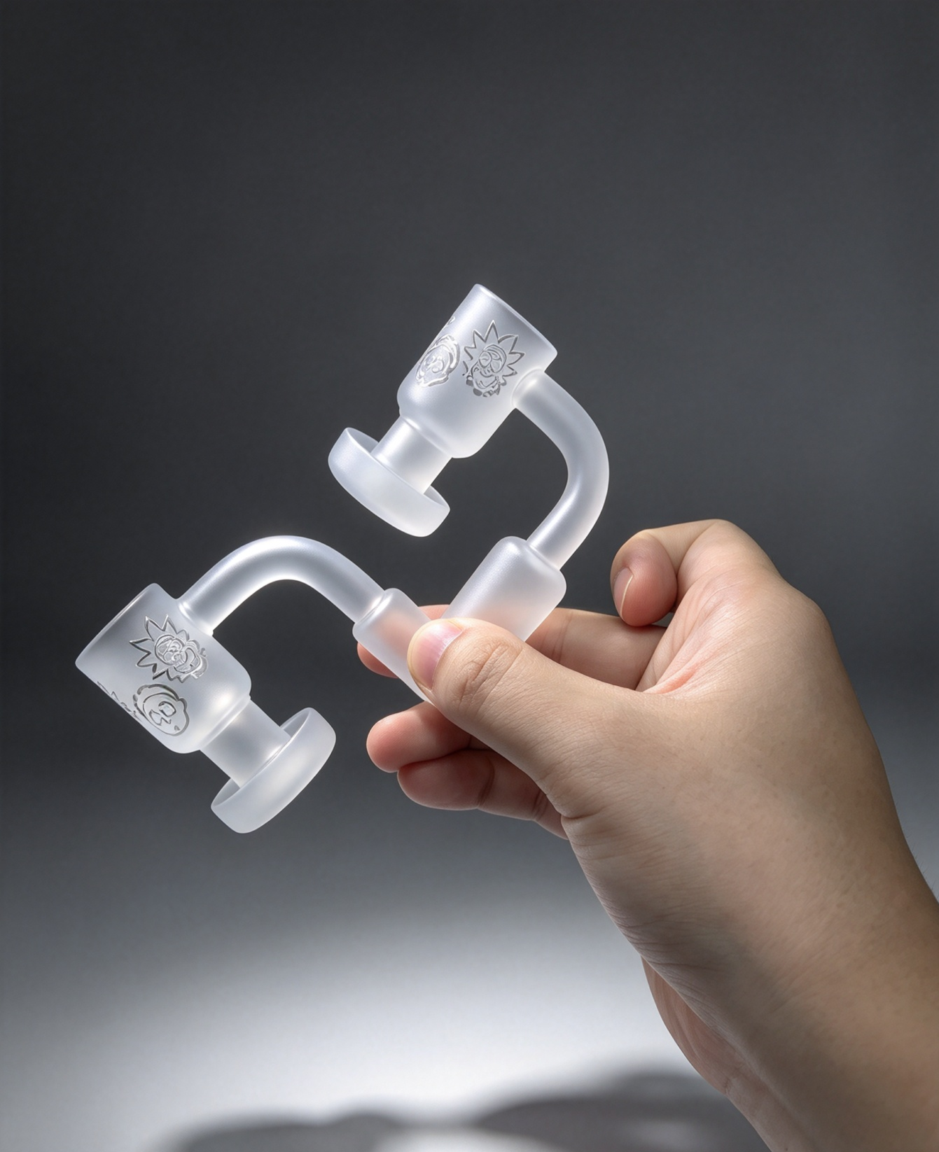 Frosted Sandblasted Cartoon Terp Slurper Quartz Banger