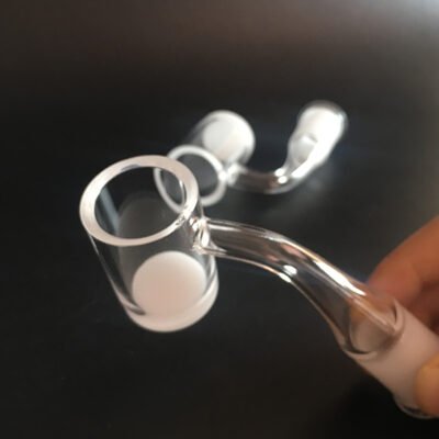 Opaque White Bottom Beveled Edge Quartz Banger
