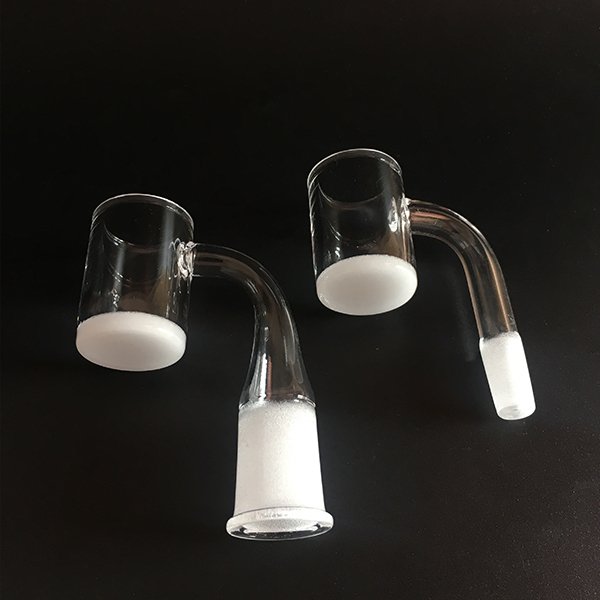 Opaque White Bottom Beveled Edge Quartz Banger - Image 4